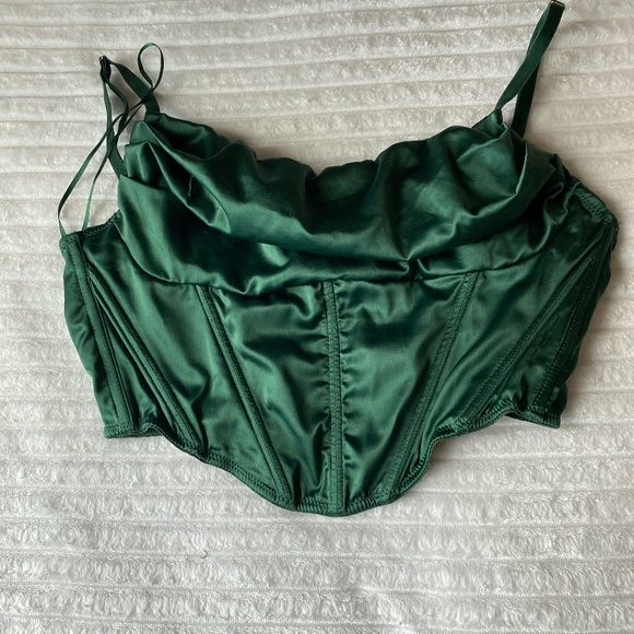 Urban Lexi Satin Cowl Corset Top - Picture 1 of 2
